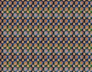 Mavi ve nötr renklerde. Raster illüstrasyonunda kusursuz çiçek deseni. Raster illüstrasyonu. Güzel kumaş deseni.