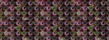 Çiçek arkaplan. - Siyah ve kahverengi çiçekler. Çiçek kompozisyonu. Raster deseni. Doğa. Çiçek kolajı. Küçük çiçekte güzel desen var..