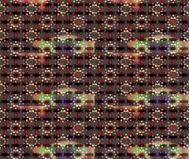 Raster illüstrasyonu. Çiçek ve yapraklı karalama şeklinde Raster çiçek deseni. Yumuşak, bahar çiçekleri siyah ve kahverengi renklerde.