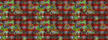 Raster illüstrasyonu. Çiçek deseni. Kırmızı renkte çiçekler. Kırmızı renkte çiçek çizimi. Şatafatlı bahar bahçesi dokusu.