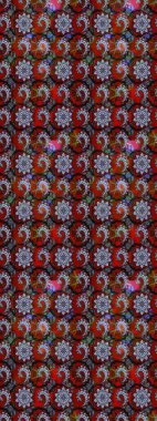 Kırmızı ve siyah renkte çiçekler. Küçük çiçekte sevimli çiçek deseni var..