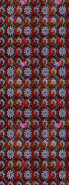 Kırmızı ve siyah renkte çiçekler. Küçük çiçekte sevimli çiçek deseni var..