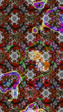 Etnik Mandala süsleme. Hint çiçek desenli madalyon desen. Kullanılabilir Tekstil, tebrik kartı, boyama kitabı, telefon durumda yazdırma için. Raster kına dövme stil.