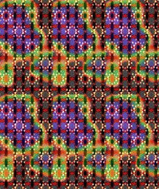 Raster illüstrasyonundaki çiçek desenli çizim. Suluboya tarzında siyah ve kırmızı renkte çiçekler.