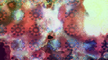 Düz Çiçek Elementleri Tasarımı. Süslü kumaş deseni. Raster illüstrasyonundaki çiçek desenli çizim. Renkli Bahar Teması çizim şablonu.