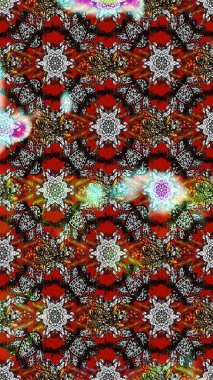 Anti-stres için soyut örnek sayfası. Raster illüstrasyonu. Gri ve kırmızı renklerde.