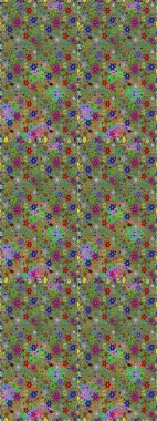 Süslü kumaş deseni. Düz Çiçek Elementleri Tasarımı. Renkli Bahar Temalı Kusursuz Arkaplan. Raster illüstrasyonunda kusursuz çiçek deseni.