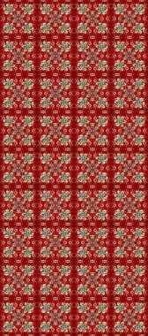 Klasik klasik klasik arka plan. Geleneksel oryantasyon süsü. Kusursuz klasik raster kırmızı, bej, kahverengi ve altın desenli.