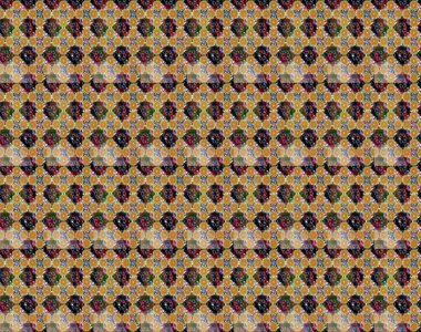 Raster düz çiçek çizim deseni. Hediye ambalaj kağıdı, tebrik kartları, posterler ve pankart tasarımı. Kahverengi renkte çiçekler.