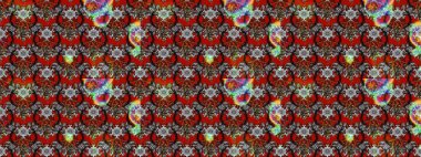 Tekstil tasarımı için gri ve kırmızı renkli geleneksel halk çiçekleri buketi. Üzerinde gelincikler ve vadi zambakları olan renkli çiçek desenli nakış..