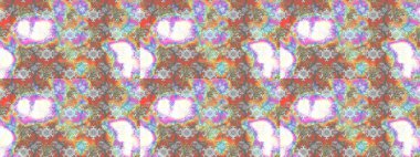 Vadinin çiçekleri tarafsız ve gri renklerde. Çiçekler. Soyut etnik raster çizim kalıbı.