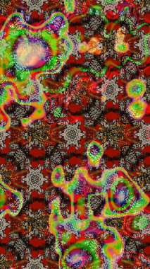 Kahverengi kıvırcık çiçekler kahverengi renklerde şekillenir. Raster illüstrasyonu. Klasik çiçek tasarım elementleri.