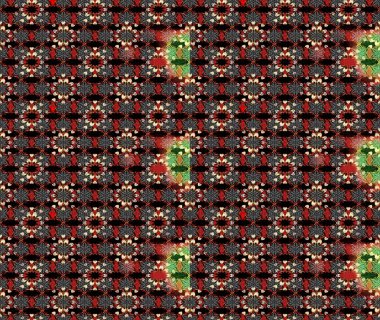 Raster illüstrasyonu. Eskiz arkaplan modeli. Suluboya, elle çizilmiş. Siyah ve kırmızı yapraklı yabani çiçekler.