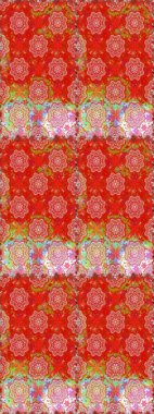 El çizimi Raster çizimi. Çizim çiçek deseni duvar kağıdı, web sitesi arka planı, ambalaj kağıdı, davetiye, broşür, afiş veya web sitesi için kullanılabilir. Parlak elementlerin.