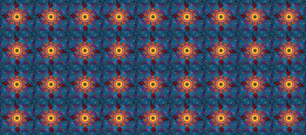 Renkli Yaz Temalı Kusursuz Arkaplan. Raster çiçekli arka plan. Yazdır. Güzel kumaş deseni. Güzel, pürüzsüz bir desen. Düz Çiçek Elementleri Tasarımı.