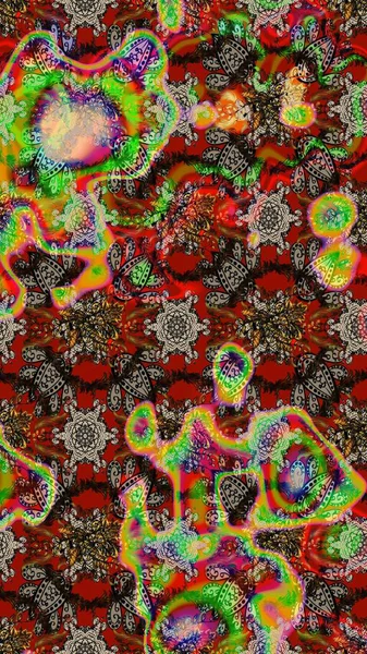 Kahverengi kıvırcık çiçekler kahverengi renklerde şekillenir. Raster illüstrasyonu. Klasik çiçek tasarım elementleri.