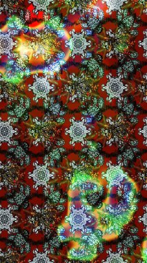 Kahverengi, yeşil ve gri çiçekli eskiz deseni, suluboya çiçek deseni, sevimli çiçek, duvar kağıdı, kart veya kumaş için fayanslı. Raster - stok.