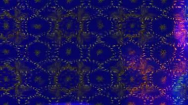 Renkli unsurlarla hareketli arka plan görüntüleri. Çiçekler. Eski model. Bayrak tarzı. Video kaydı. Şablon. Döngü. Kusursuz..