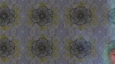 Renkli unsurlarla hareketli arka plan görüntüleri. Çiçekler. Eski model. Bayrak tarzı. Video kaydı. Şablon. Döngü. Kusursuz..