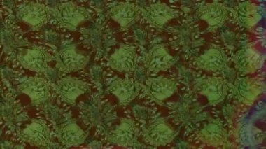 Renkli unsurlarla hareketli arka plan görüntüleri. Çiçekler. Eski model. Bayrak tarzı. Video kaydı. Şablon. Döngü. Kusursuz..