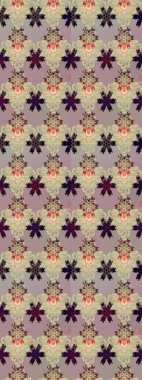 Parlak çiçekli halı bej renkli çizim deseni.