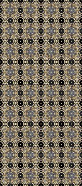 Raster illüstrasyonu. Kusursuz damaske klasik altın desen. Tekrarlayan elementlerle soyut arkaplan oluşturun. Altından elementlerle renklerde altın pürüzsüz desen.