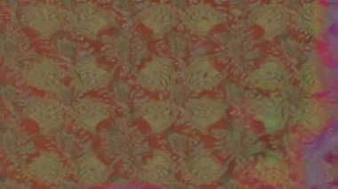 Renkli unsurlarla hareketli arka plan görüntüleri. Çiçekler. Eski model. Bayrak tarzı. Video kaydı. Şablon. Döngü. Kusursuz..