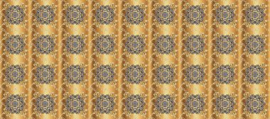 Klasik altın pürüzsüz desen. Çiçek süsü kumaş deseni, cam, çiçek desenli metal bej ve kahverengi altın elementli..