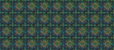 Yeşil ve mavi renklerdeki altın desenli altın elementler. Arkaplan, kumaş, altın duvar kağıdı. Düz elle çizilmiş klasik koleksiyon. Raster altın pürüzsüz desen.