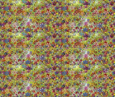 Yeşil ve nötr çiçekli kusursuz desen, suluboya çiçek deseni, güzel çiçek, duvar kağıdı, kart veya kumaş için fayanslı. Raster - stok.