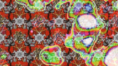 Raster illüstrasyonundaki çiçek desenli çizim. Gri ve nötr renkte çiçekler. Düz Çiçek Elementleri Tasarımı. Renkli Bahar Teması çizim şablonu.