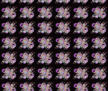 Siyah ve nötr renklerde çiçekler. Nazikçe, güzel çiçek arkaplanı. Raster çiçek desenli ve çiçekli..