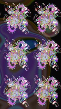 Paketleme, tekstil, duvar kâğıdı için çiçek eskizi. Yumuşak fayans. Raster 'ın taze dokusu. Klasik çiçek desenli. Yumuşak pamuk tasarımı.