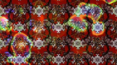 Suluboya çiçekli çiçek deseni. Raster illüstrasyonu. Kahverengi ve kırmızı renkli güzel tekstil.