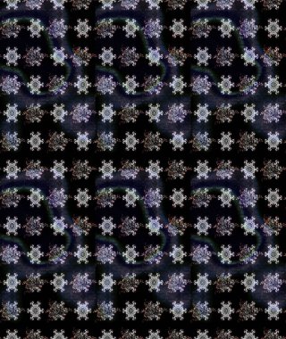 Siyah renkli çiçekler. Çiçek süslemeli çizim deseni. Raster illüstrasyonu.