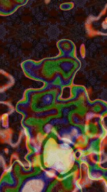 Güzel kumaş deseni. Raster illüstrasyonu. Renkli Bahar Teması eskiz kalıbı. Zentangle soyut çiçekleri. Düz Çiçek Elementleri Tasarımı. Çiçek tozu..