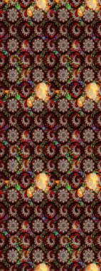 Siyah ve kahverengi renkler üzerine çiçek desenli eskiz, el yapımı papatyalar, papatyalar. Tekrarlayan çiçek arkaplanı, zarif siyah ve kahverengi çiçek duvar kağıdı.