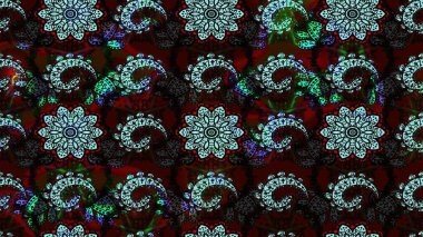 Düz Çiçek Elementleri Tasarımı. Raster Modaya uygun kumaş deseni. Siyah ve kahverengi renkli şirin çiçek desenleri. Renkli Bahar Teması çizim şablonu.