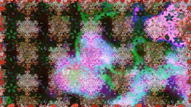 Gri ve kahverengi renkli yaz çiçekleri. Raster illüstrasyonu. Küçük çiçekteki sevimli çiçek deseni. Raster deseni.