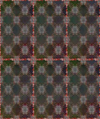 Raster illüstrasyonu. Şatafatlı bahar bahçesi dokusu. Gri ve kahverengi renkli çiçekler. Çiçek deseni. Gri ve kahverengi renklerde desensiz çiçek.