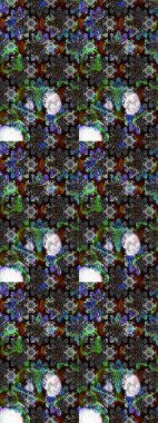 Gri ve siyah renklerde bahar çiçekleri. Yaprak ve çiçeklerin suluboya resimleri, gri ve siyah renkler üzerine çizimler. Raster illüstrasyonu.