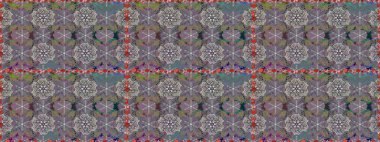 Düz Çiçek Elementleri Tasarımı. Raster Illustrasyon 'da moda olmayan çiçek deseni. Güzel kumaş deseni. Renkli Yaz Temalı Kusursuz Arkaplan.