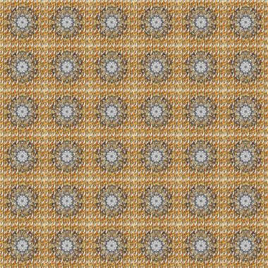 Kusursuz altın desenli bukleler. Raster altın pürüzsüz desen. Doğu tarzı arabesk tarzında altın elementler. Kahverengi ve beyaz renklerde pürüzsüz desen.