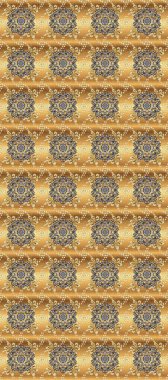 Klasik altın pürüzsüz desen. Çiçek süsü kumaş deseni, cam, çiçek desenli metal bej ve kahverengi altın elementli..