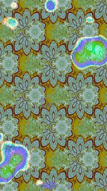 Küçük çiçekteki sevimli çiçek deseni. Raster illüstrasyonu. Çizim.