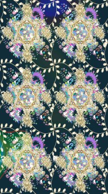 Raster Moda kumaş deseni. Çizgi çizimi kalıbı. Şirin çiçekler..