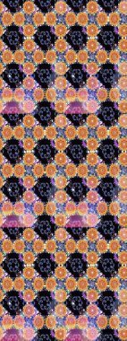 Kumaş, tekstil, duvar kağıdı baskısı için. Tomurcukları çiçek olan sevimli bir çiçek deseni. Eskiz geçmişi. Eski usul. Raster illüstrasyonu. Raster..