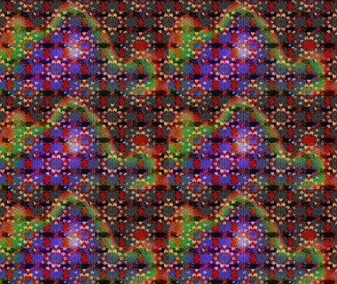 Kahverengi ve kırmızı renkte çiçekler. Raster illüstrasyonu. Çiçek desenli eskiz, vuruşlar, sıçramalar, yaz çiçekleri..