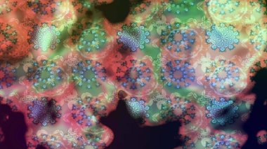 Raster illüstrasyonu. Çiçek ve yapraklı karalama şeklinde Raster çiçek deseni. Tarafsız renklerde bahar çiçekleri..