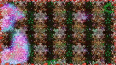 Gri ve kahverengi çiçekli bahar çiçekleri. Motley illüstrasyonu. Moda baskıları için zarif bir şablon. Küçük çiçekte güzel bir desen. Küçük renkli çiçekler..